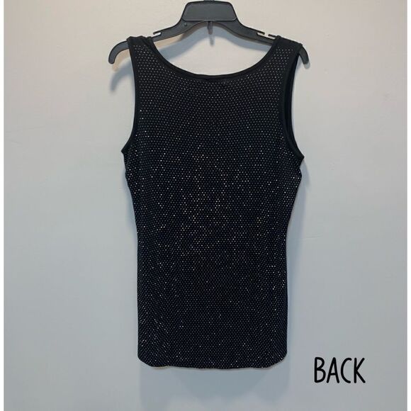 NWT Calvin Klein women’s size large black tank top with all over rhinest… - Picture 9 of 14